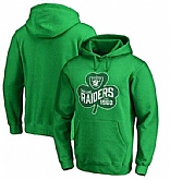 Men's Oakland Raiders Pro Line by Fanatics Branded St. Patrick's Day Paddy's Pride Pullover Hoodie Kelly Green FengYun,baseball caps,new era cap wholesale,wholesale hats